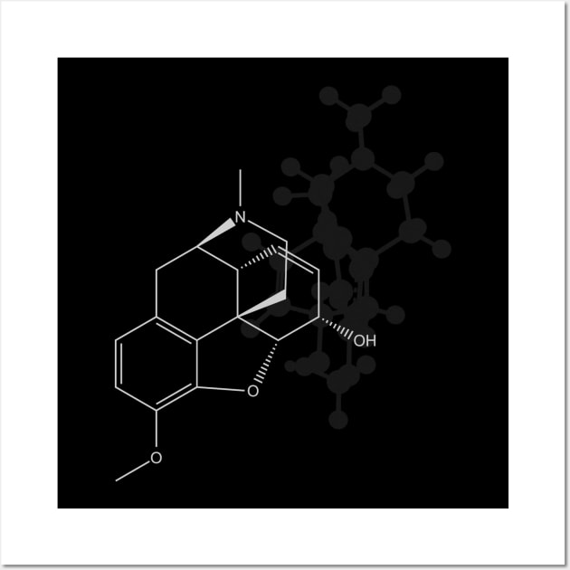 Codeine Molecule Wall Art by ChemECool